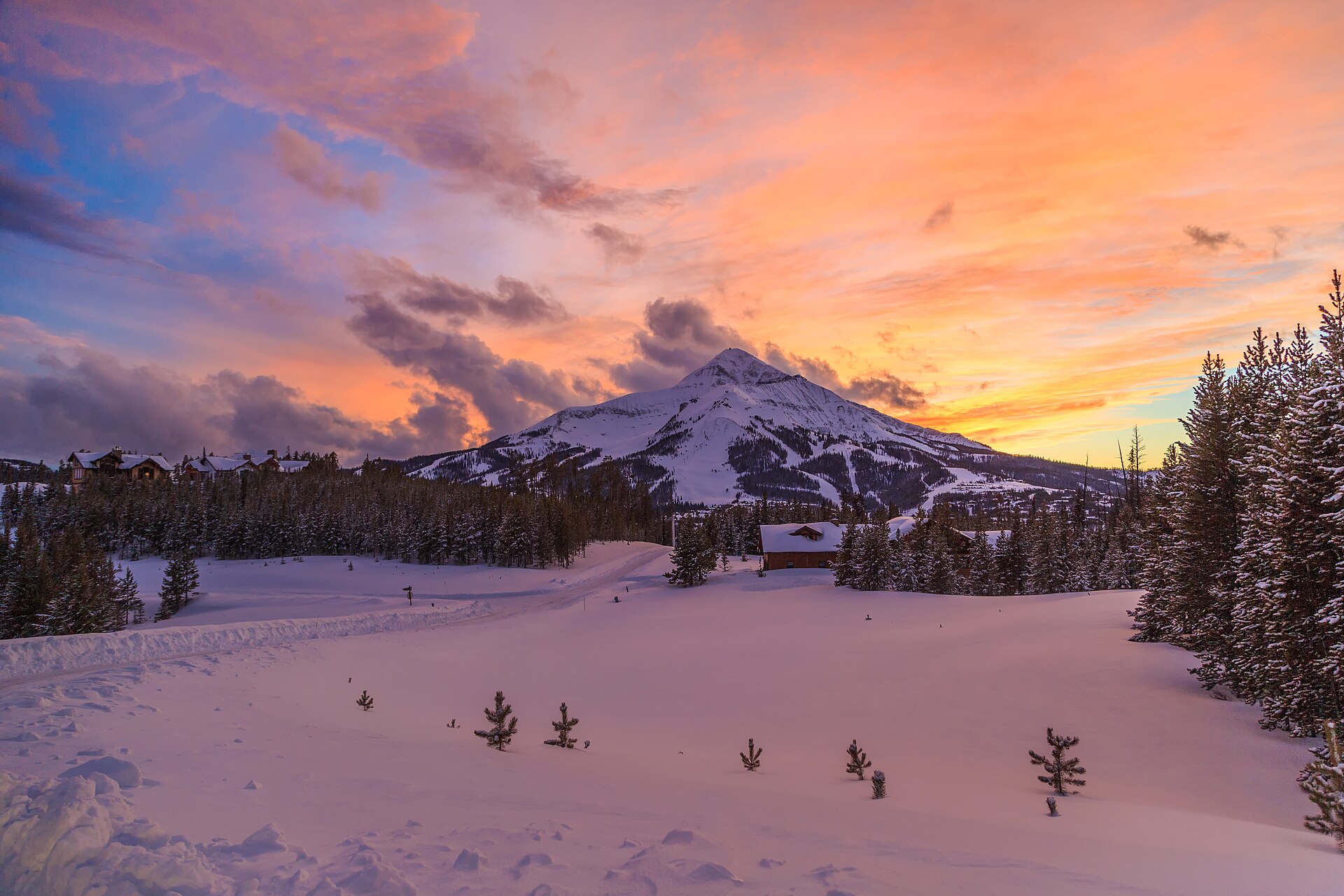 Lone Peak at sunset